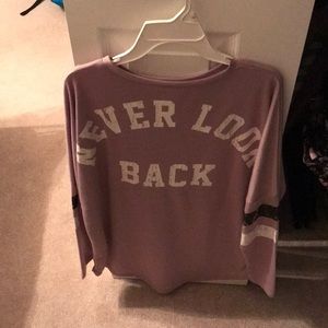 Purple oversized quarter length tee